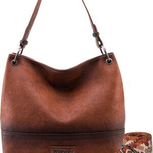 Wrangler Hobo Bags for Women Vegan Leather Top Handle Shoulder Purses and Handba
